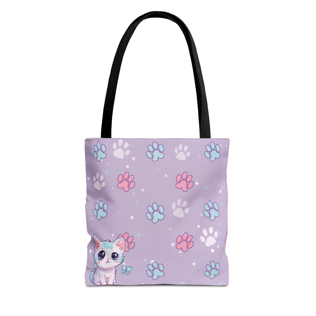 Pastel Paws Tote Bag - Cute Animal Print, Shopping Bag, Beach Bag, Eco-Friendly, Reusable Grocery Bag, Gift for Pet Lovers