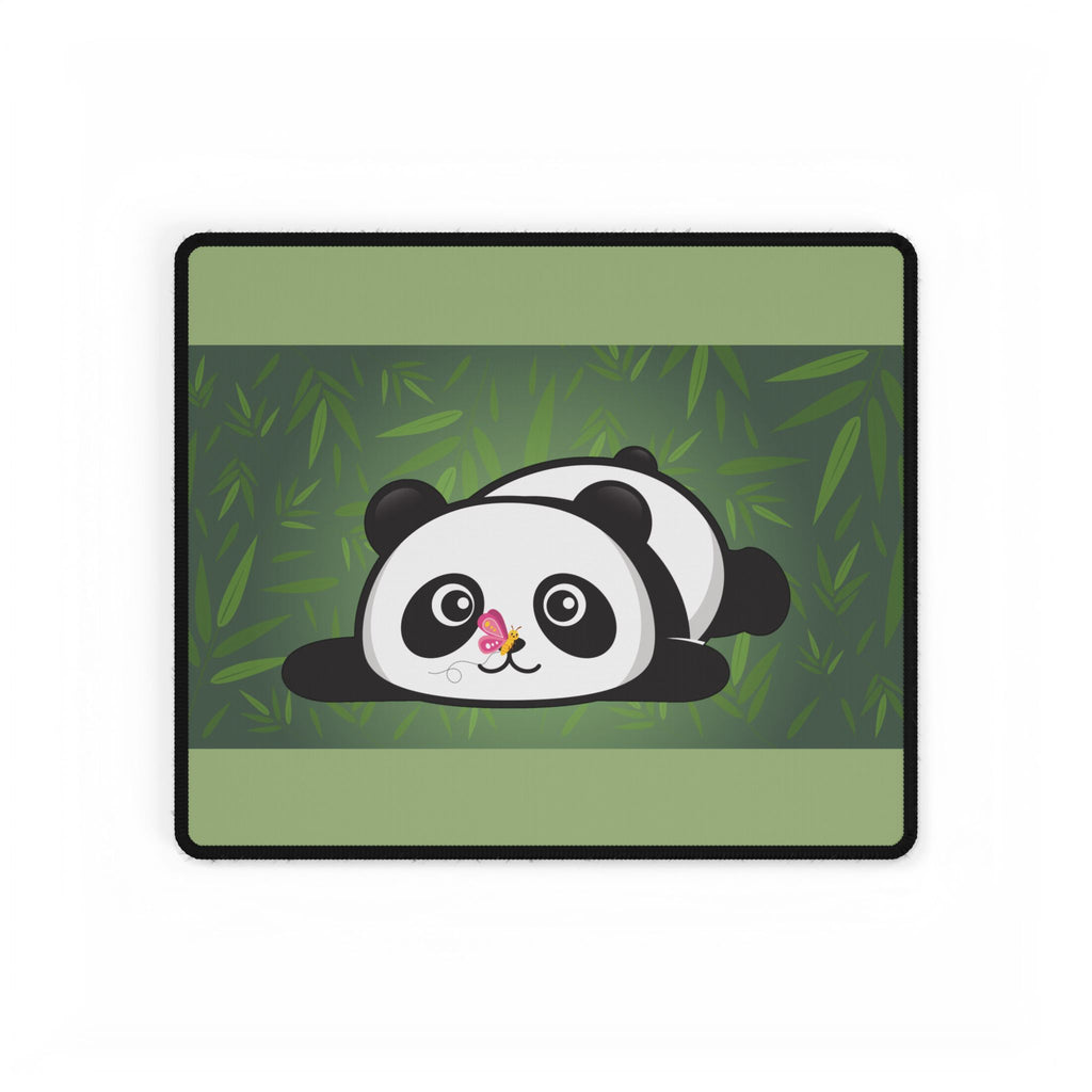 Desk Mat - Cute Panda Bamboo Forest with Butterfly Design | Kawaii Animal Gift