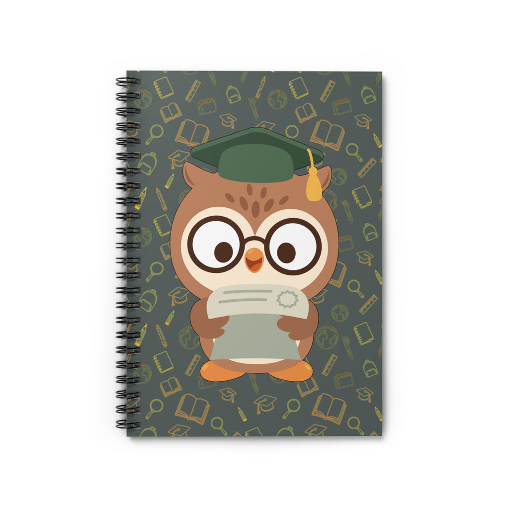Wise Owl Teacher Spiral Notebook - Ruled Line, Cozy Classroom Decor, Back to School Gift, Journal, Notepad, School Supplies, Stationery