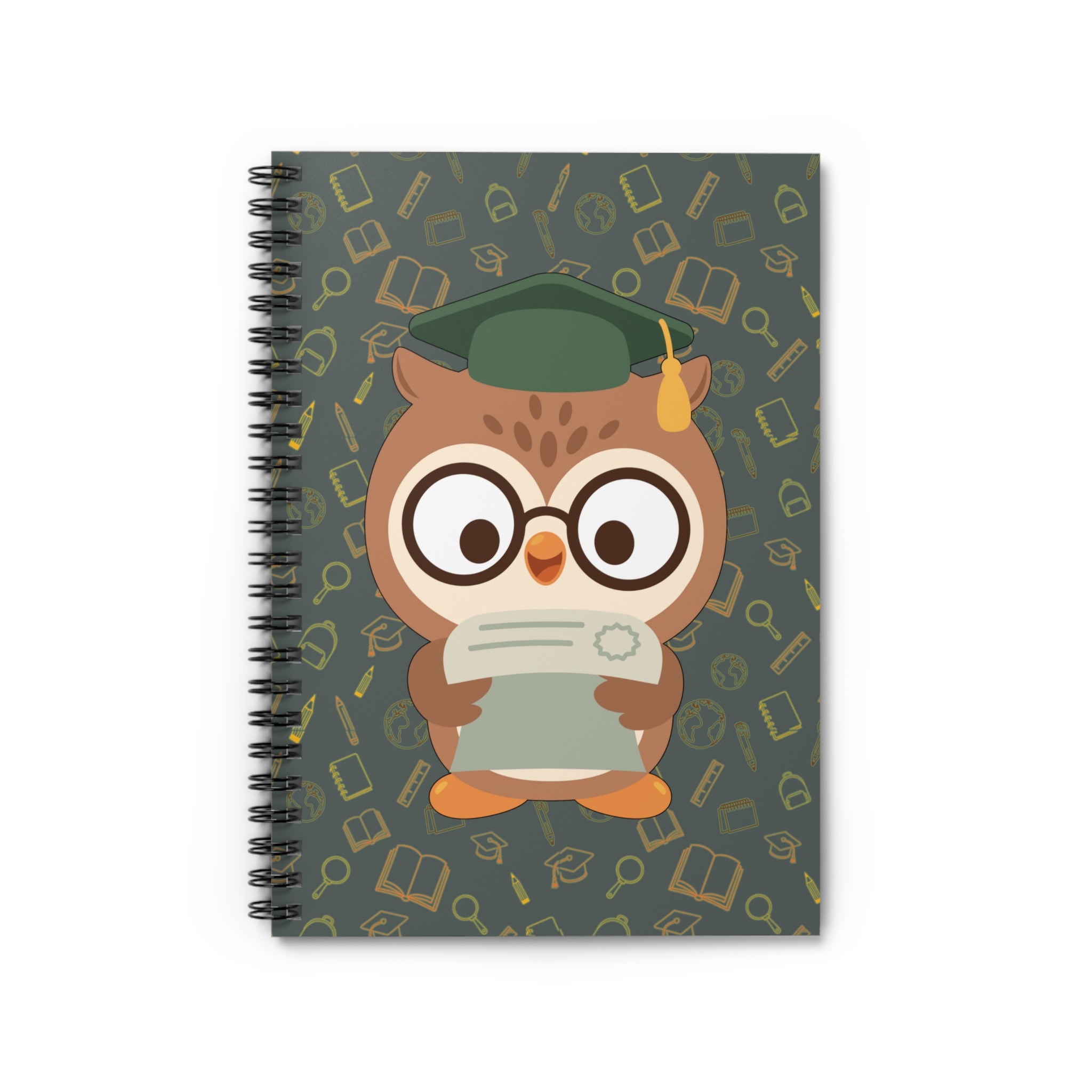 Wise Owl Teacher Spiral Notebook - Ruled Line, Cozy Classroom Decor, Back to School Gift, Journal, Notepad, School Supplies, Stationery