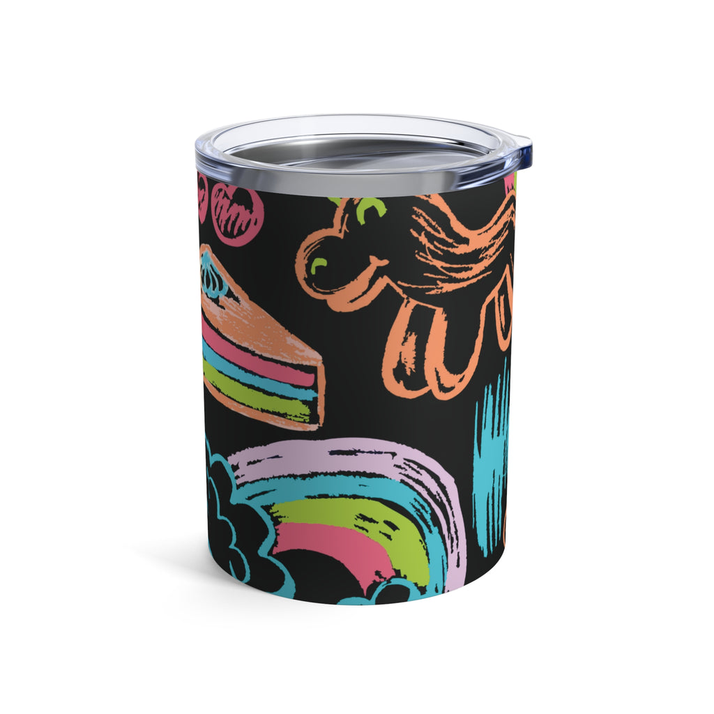 Tumbler 10oz Neon Dreams Rainbow Unicorns Cake Magic Clouds