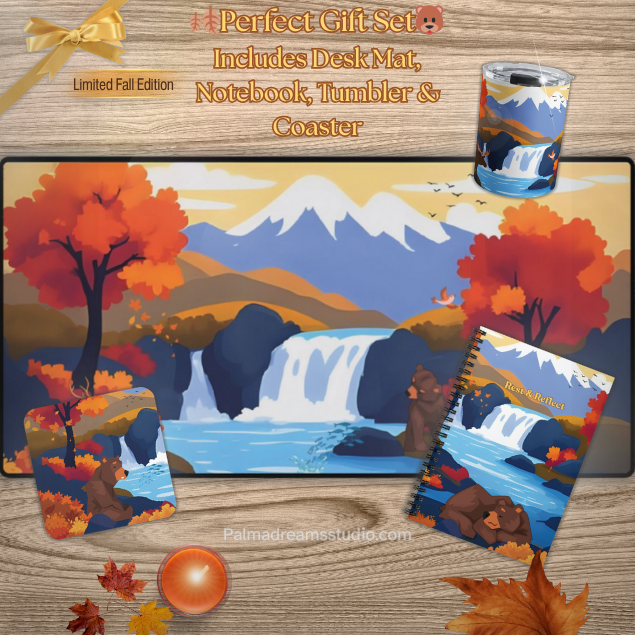 Coaster Set - Woodland Calm Design