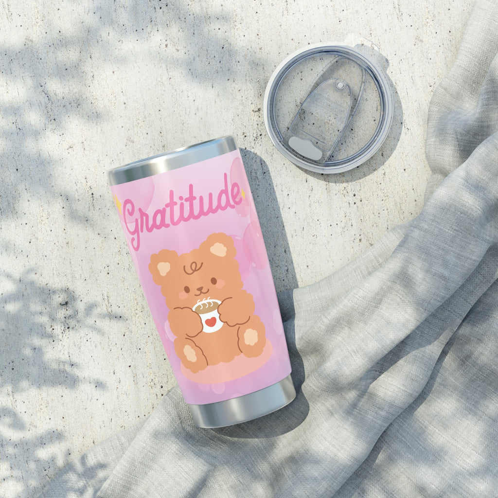 Gratitude Bear Tumbler - 20oz Drinkware