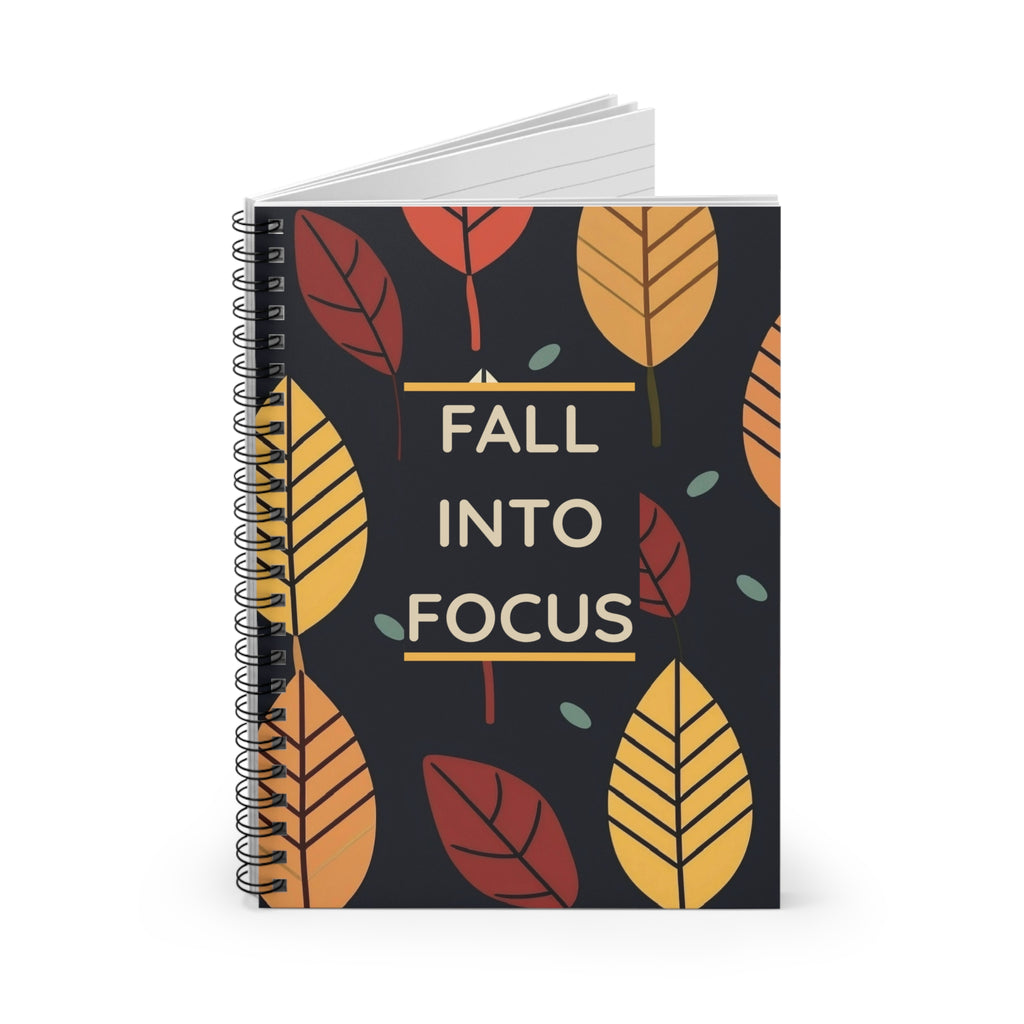 Spiral Notebook - Ruled Line, Autumn Fall into Focus Journal