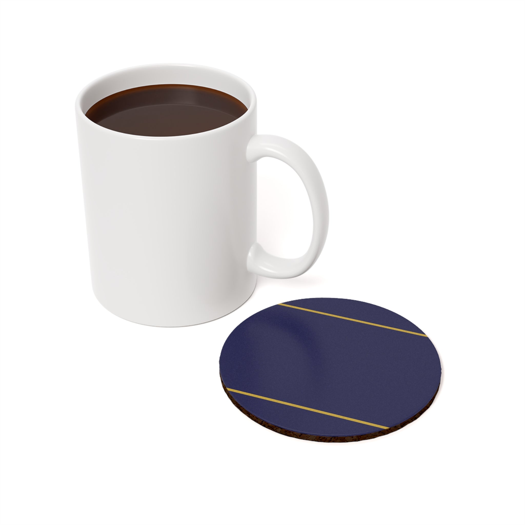 Ceramic Coaster Set, Navy and Gold Standard Drinkware, Table Coasters, Home Decor, Bar Accessories