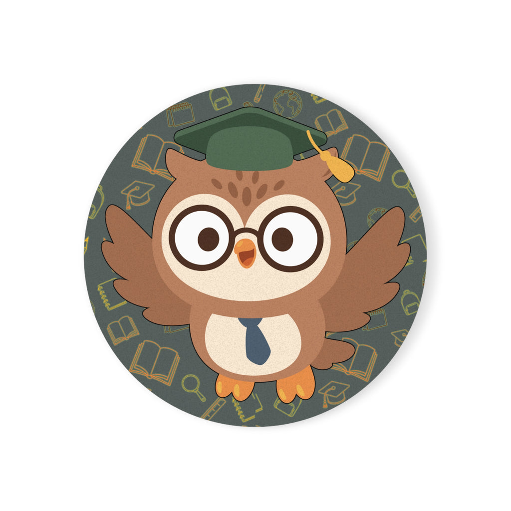 Coaster Set, Wise Owl Teacher Cozy Classroom Decor, Back to School Gift, Teacher Gift, School Decor, Classroom Decoration, Cork Coasters