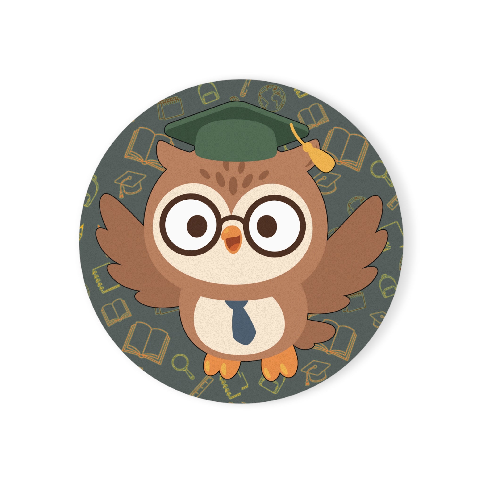 Coaster Set, Wise Owl Teacher Cozy Classroom Decor, Back to School Gift, Teacher Gift, School Decor, Classroom Decoration, Cork Coasters