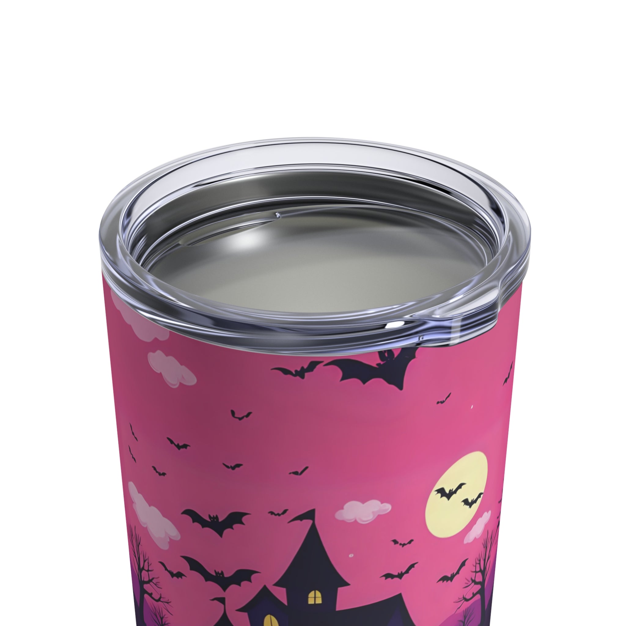Tumbler 10oz - Pink Haunted House Design
