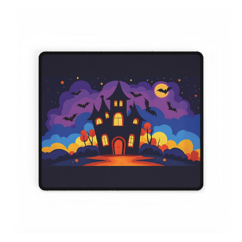 Desk Mat - Spooky Haunted House Design