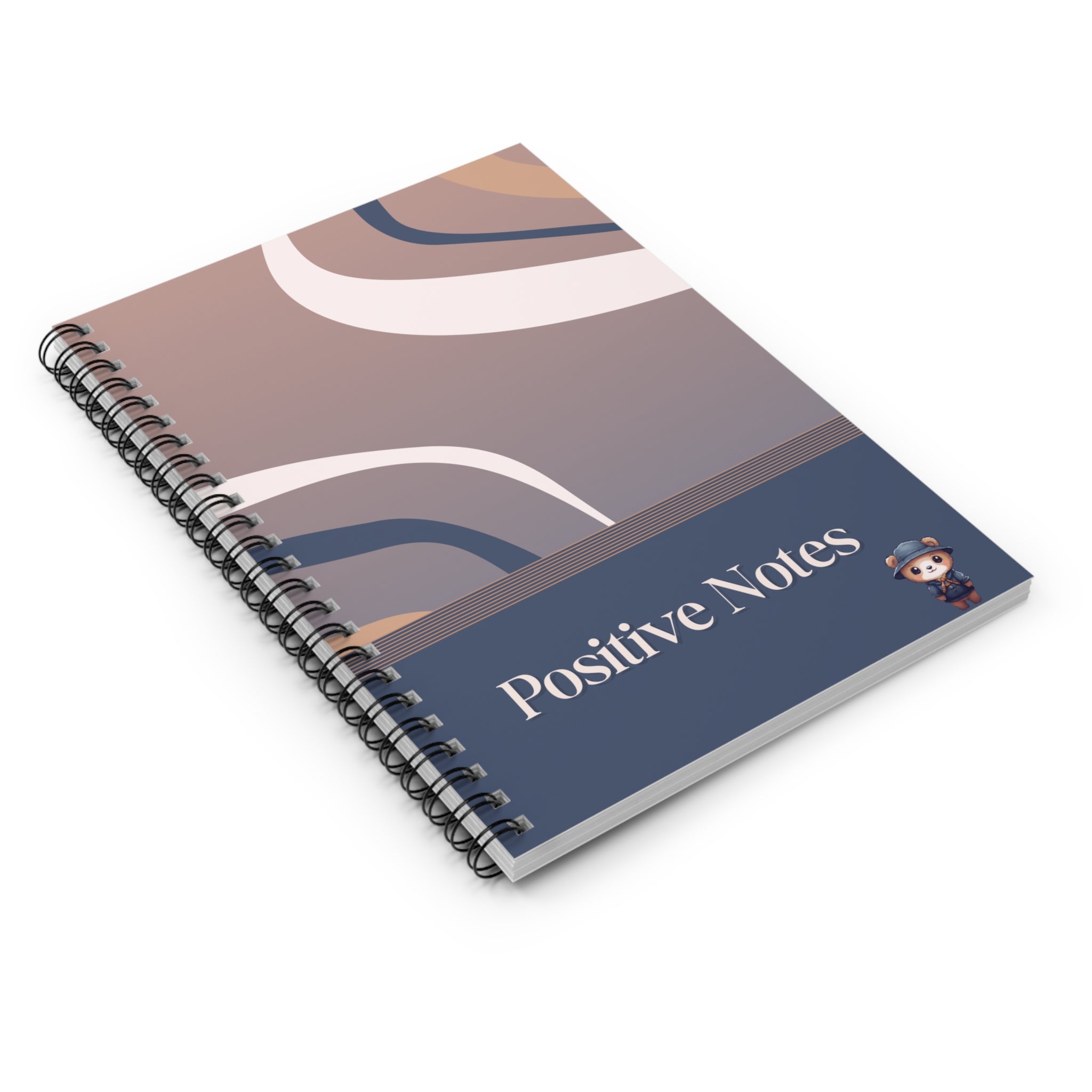 Spiral Notebook - Ruled Line, Positive Vibes Daily Journal