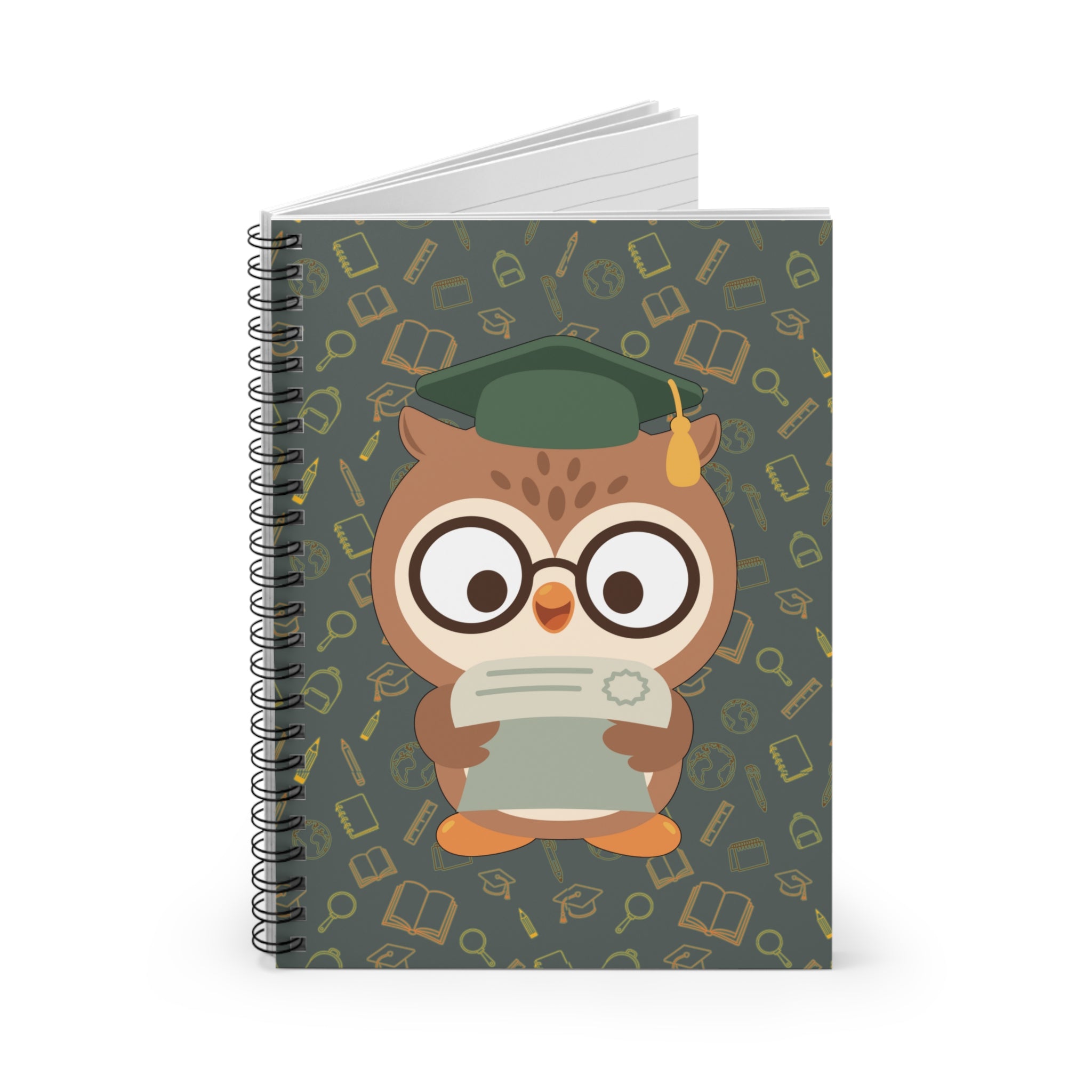 Wise Owl Teacher Spiral Notebook - Ruled Line, Cozy Classroom Decor, Back to School Gift, Journal, Notepad, School Supplies, Stationery