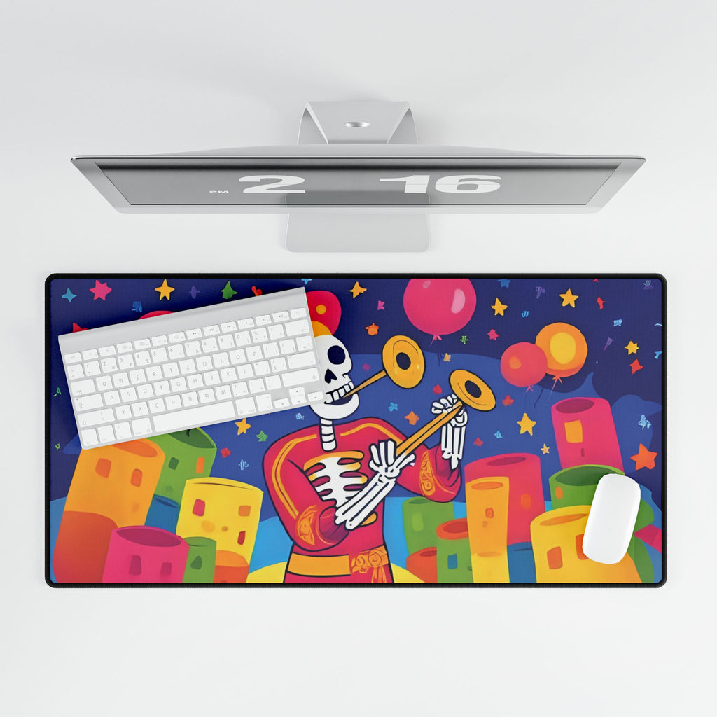Skeleton Trumpet Desk Mat