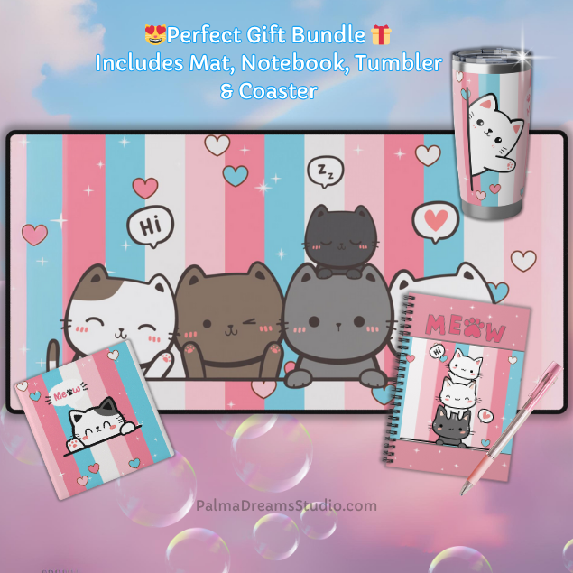 Ceramic Coaster - Cute Kitty Design