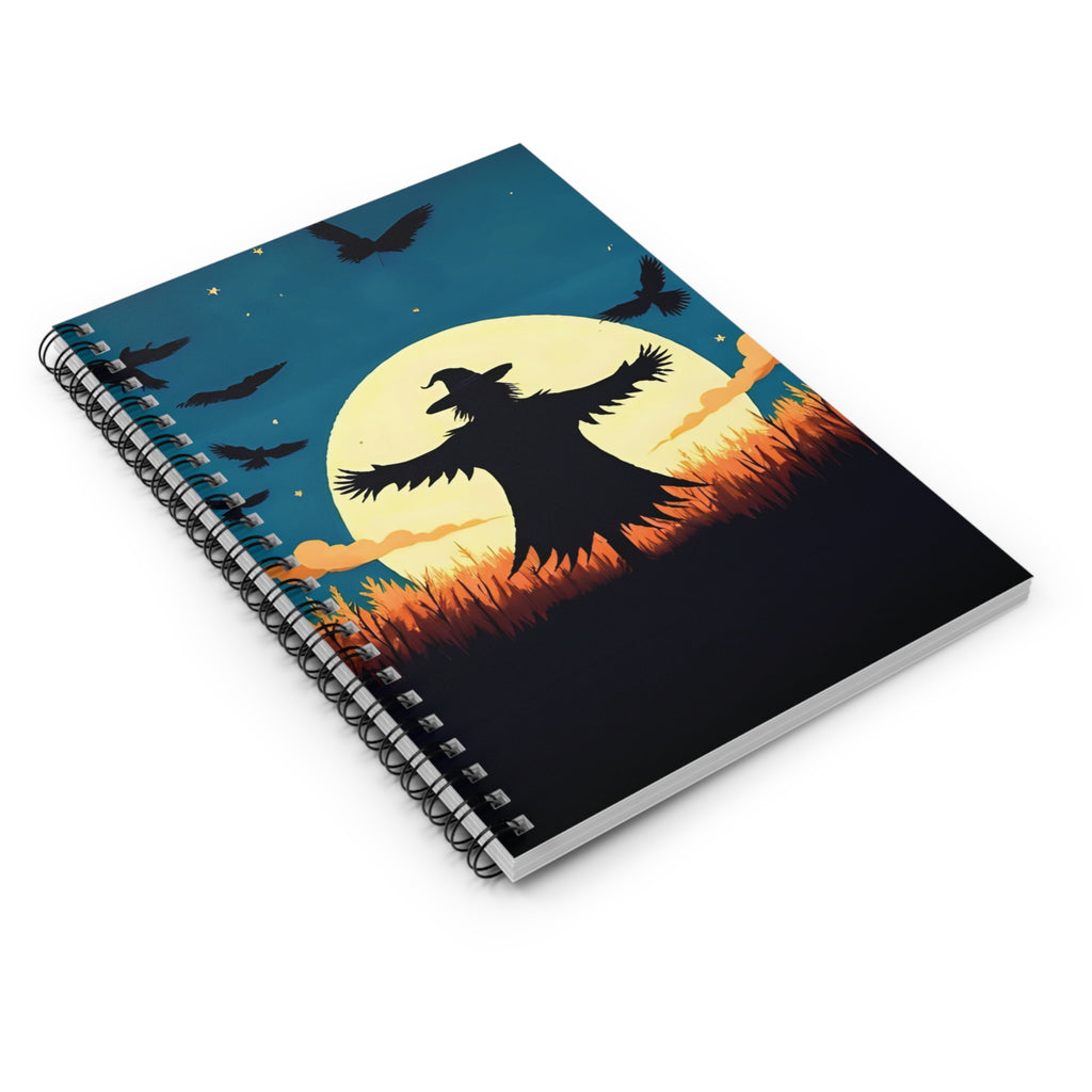 Spiral Notebook - Halloween Scarecrow Nightfall Design
