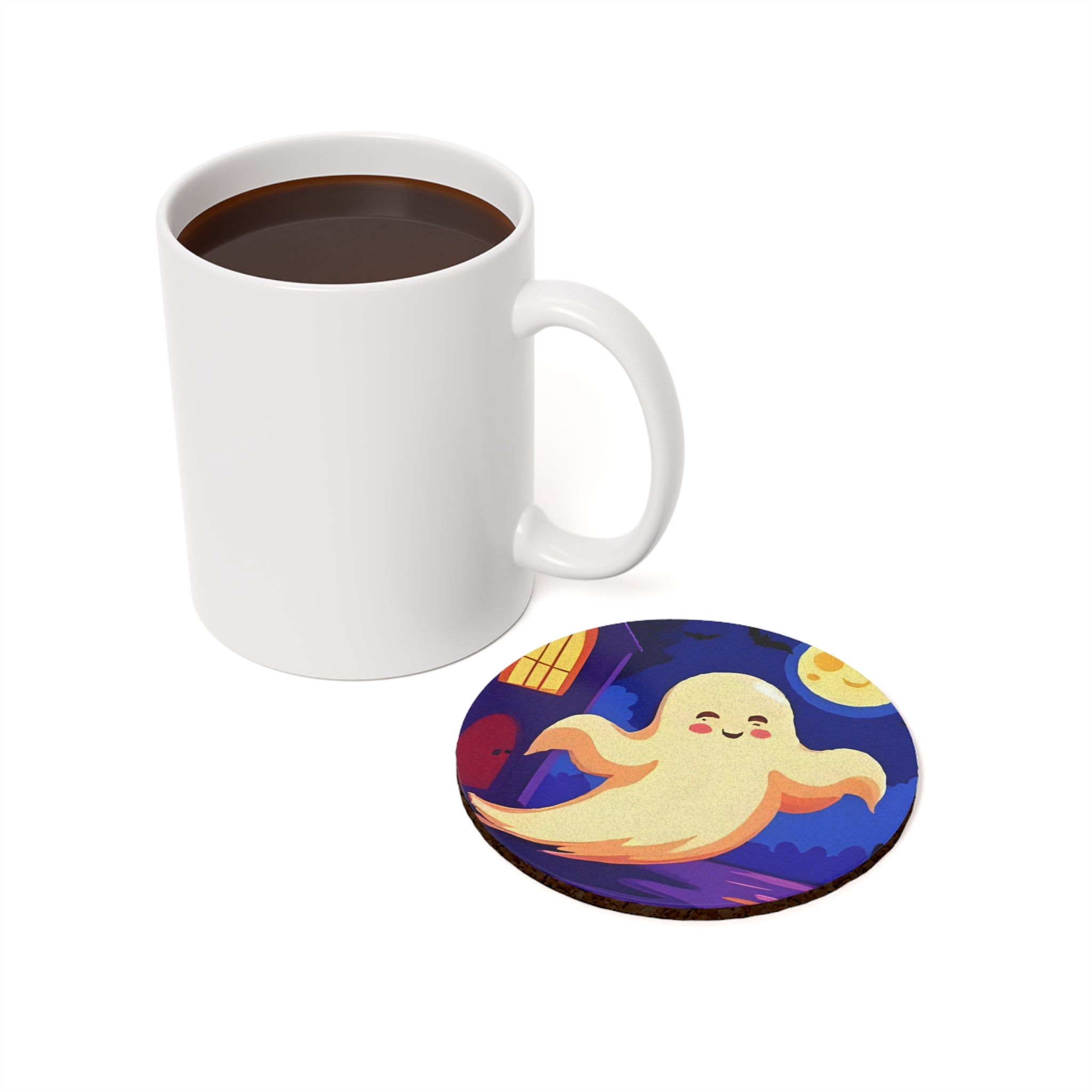 Coaster Set - Friendly Ghost Halloween Decor