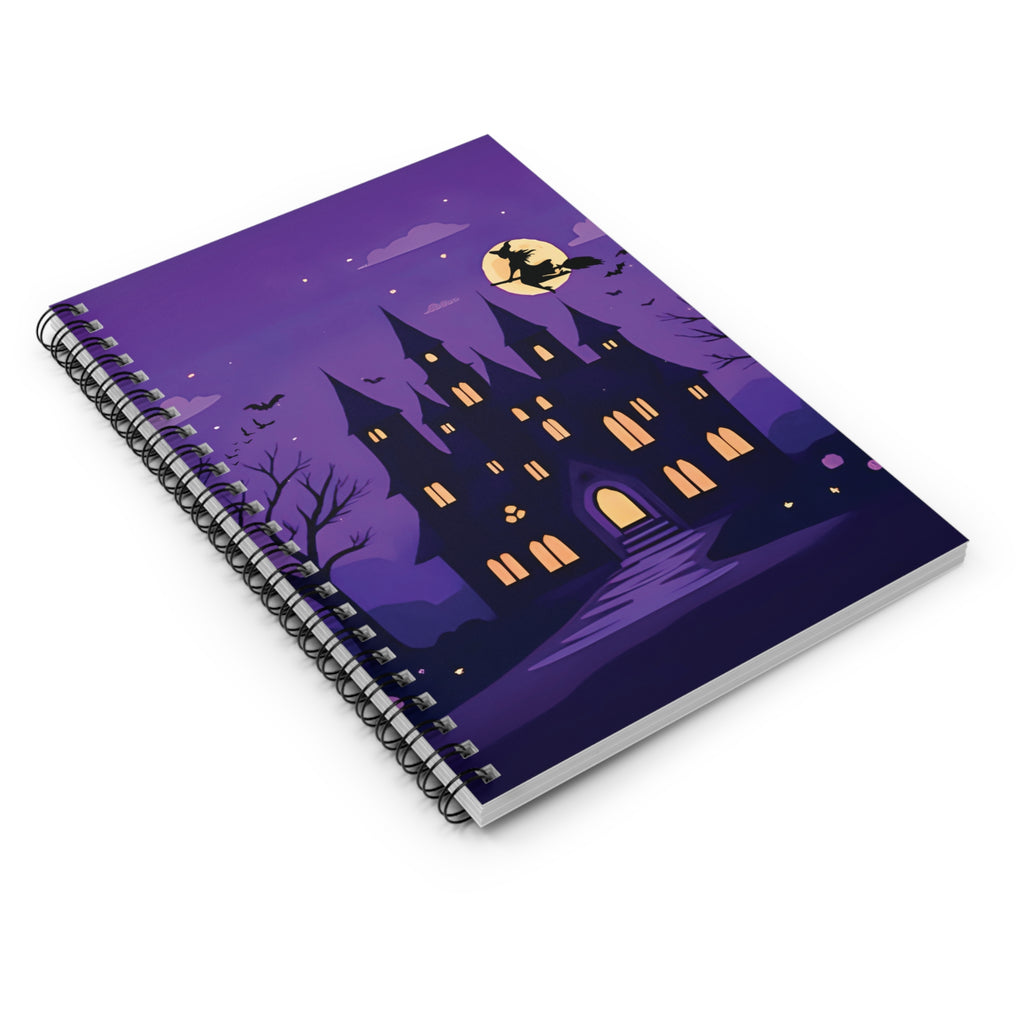 Spiral Notebook - Haunted Mansion Glow, Ghostly Stationery, Halloween Journal, Spooky Diary, Creepy Notebook, Paranormal Writing Pad