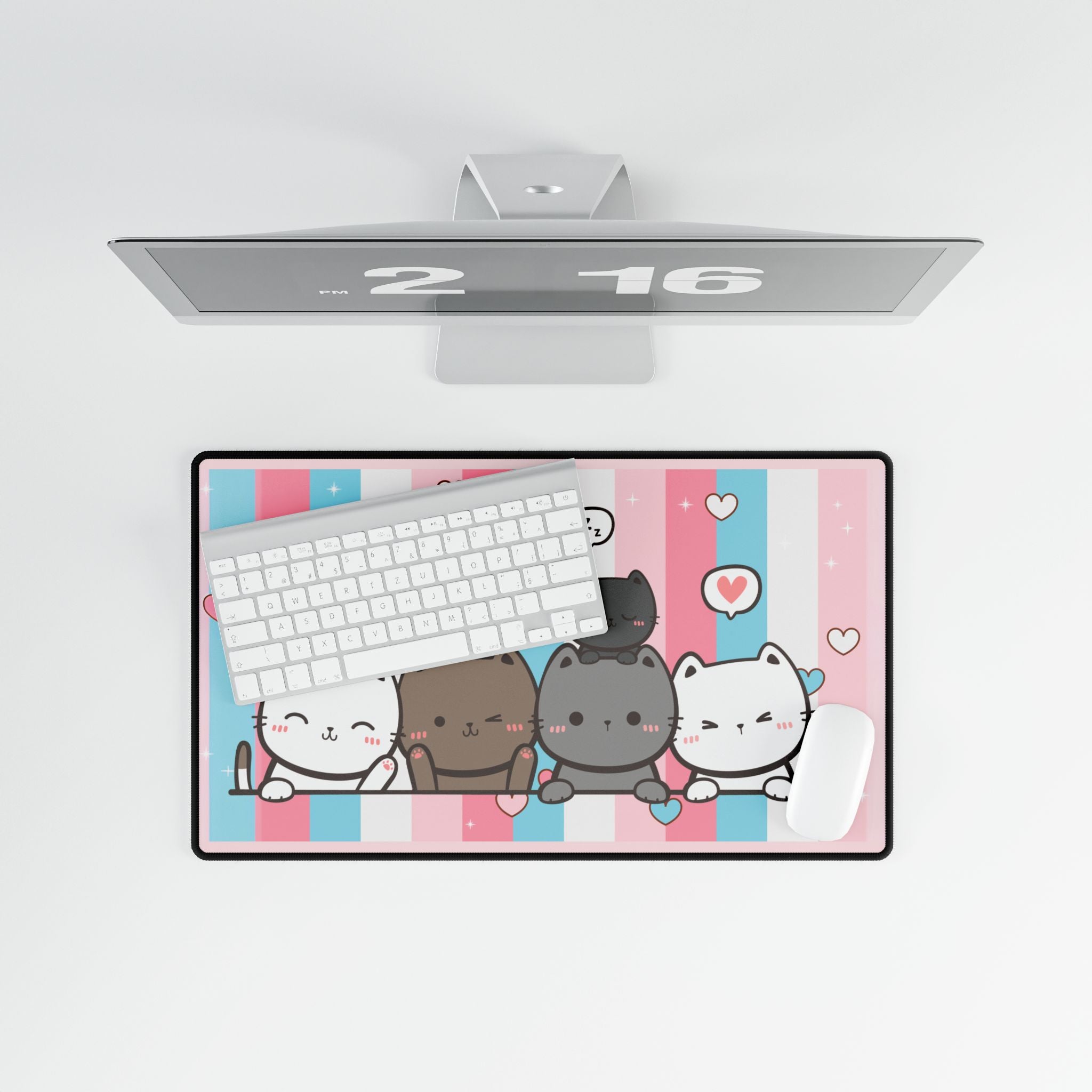Desk Mats - Sweetheart Kitties Design