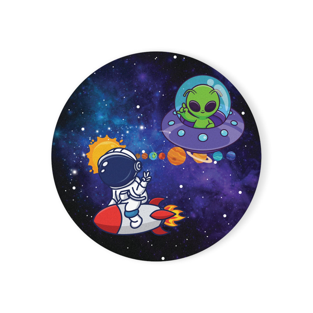 Coaster Set - Astronaut & Alien Space Adventure Solar System