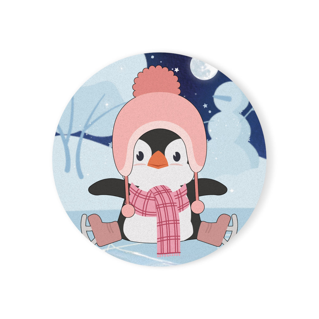 Coaster -Winter Penguin Skating