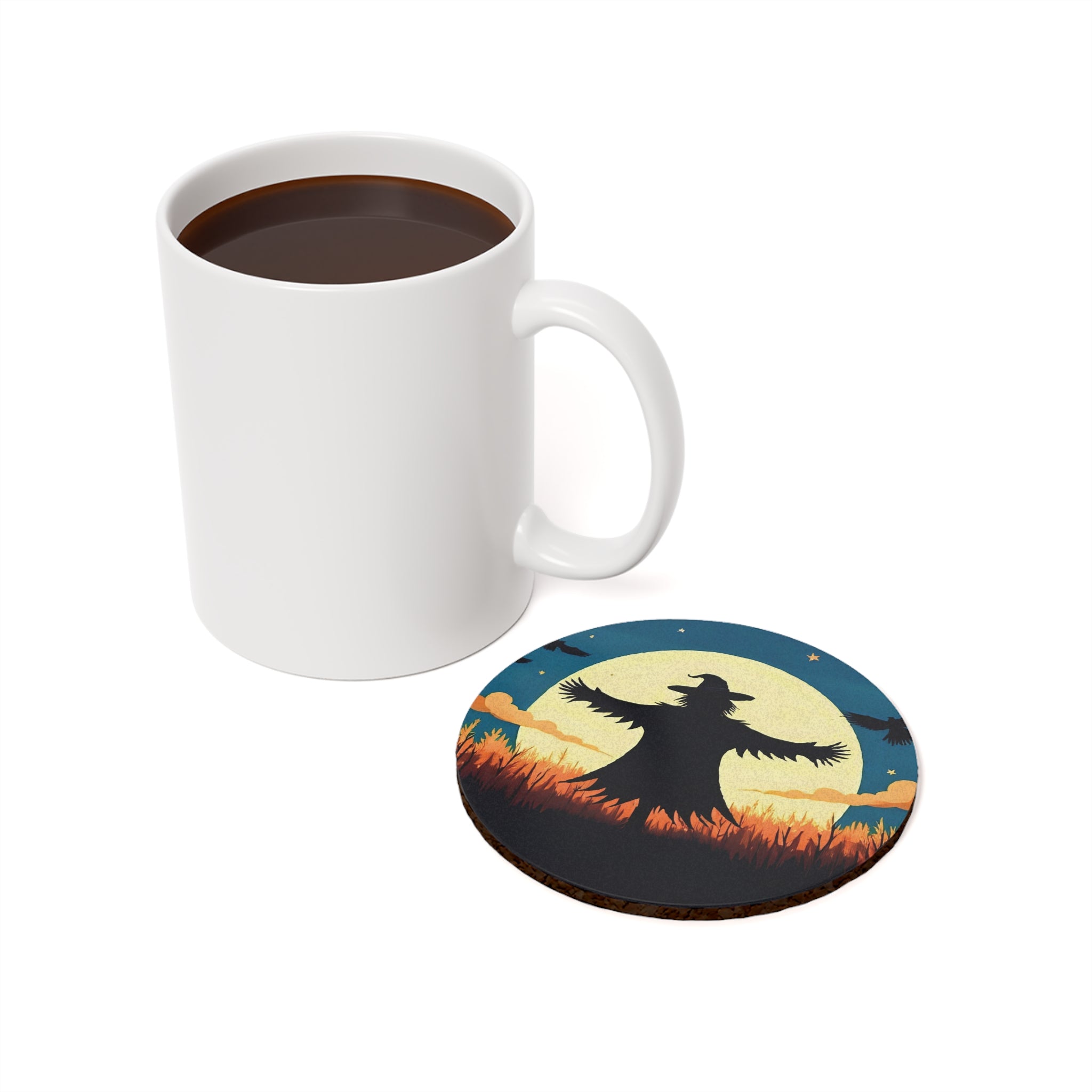 Coaster Set, Halloween Scarecrow Nightfall
