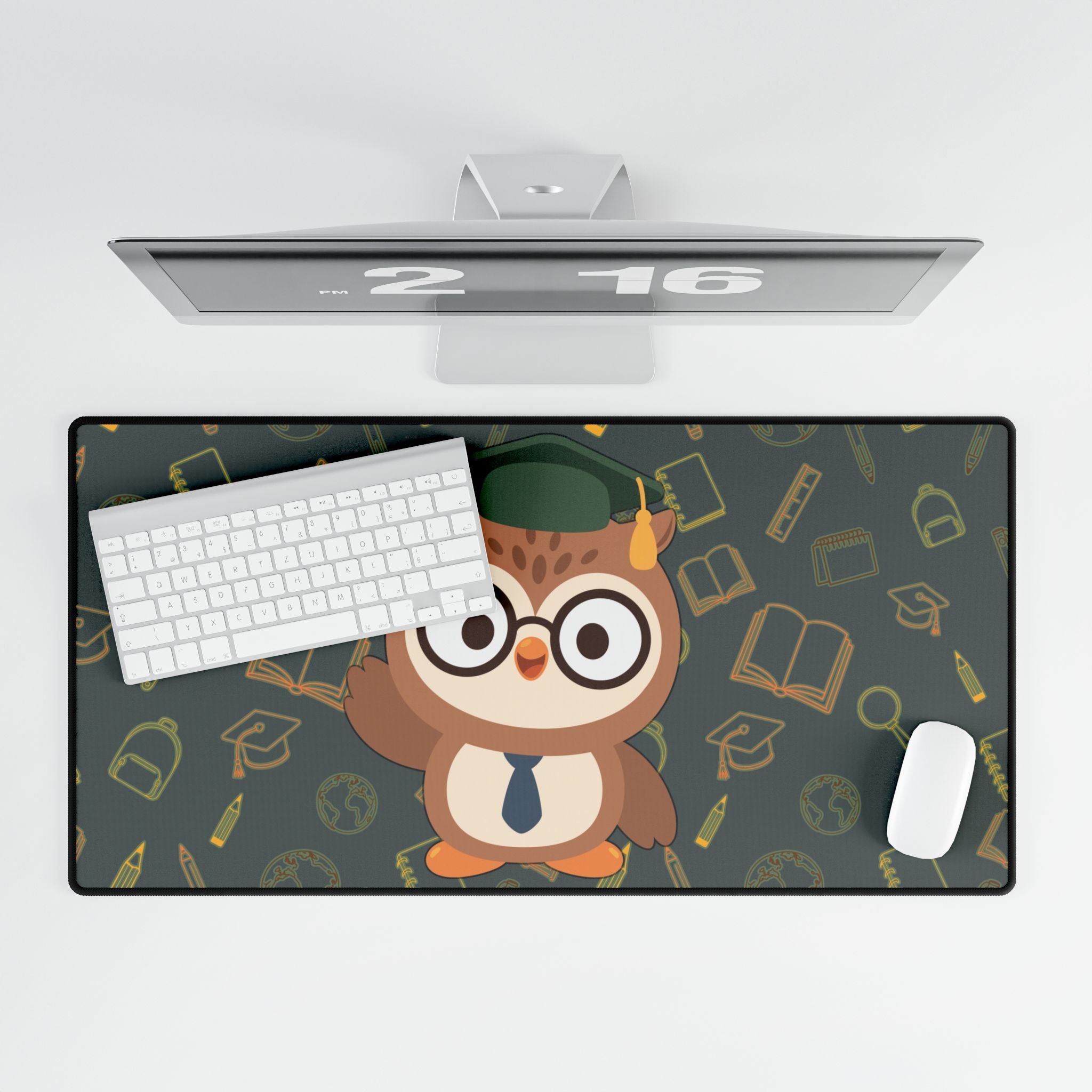 Desk Mats - Wise Owl Teacher Cozy Classroom Decor, Back to School Gift for Educators, Office Desk Accessories, Teacher Appreciation Gift,