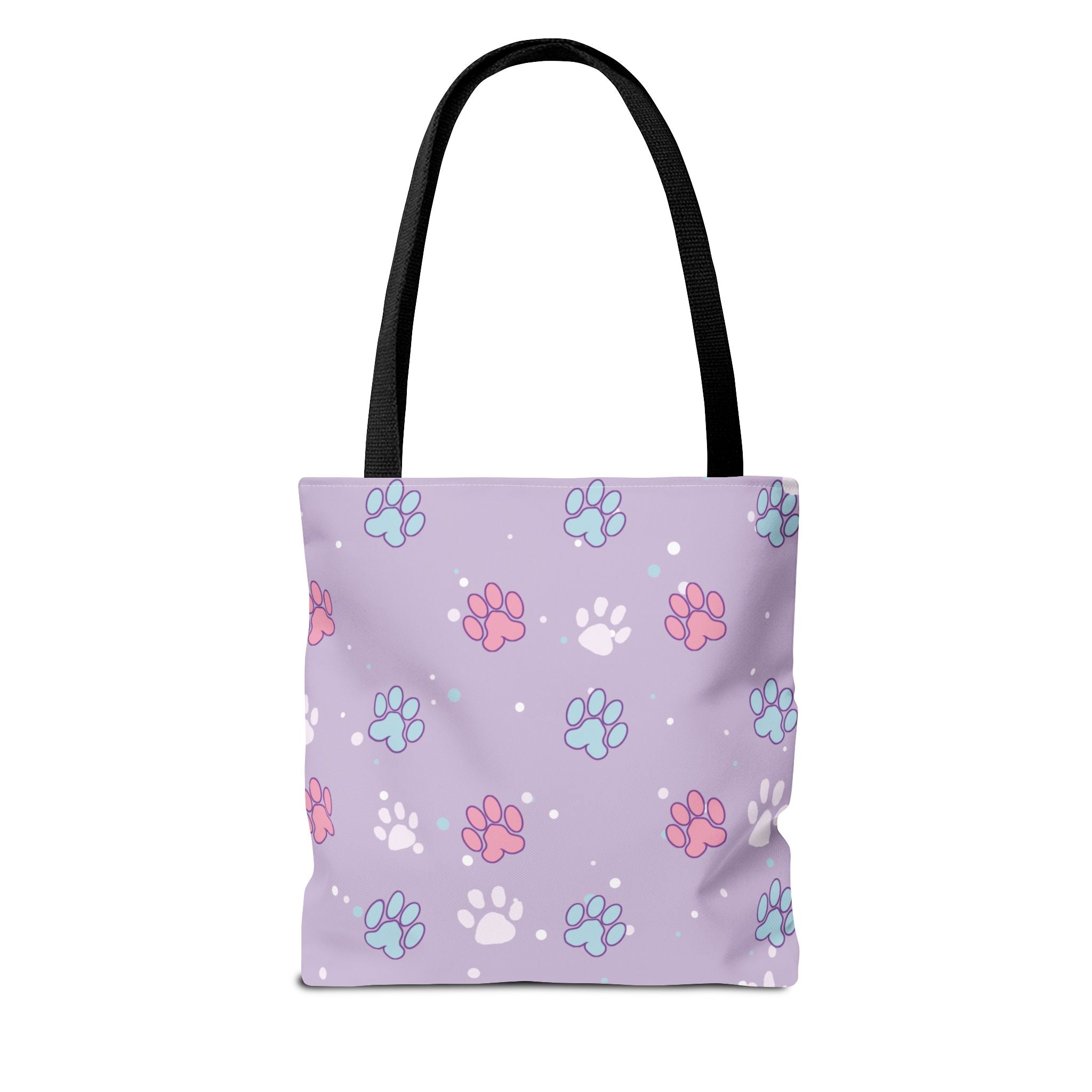 Pastel Paws Tote Bag - Cute Animal Print, Shopping Bag, Beach Bag, Eco-Friendly, Reusable Grocery Bag, Gift for Pet Lovers