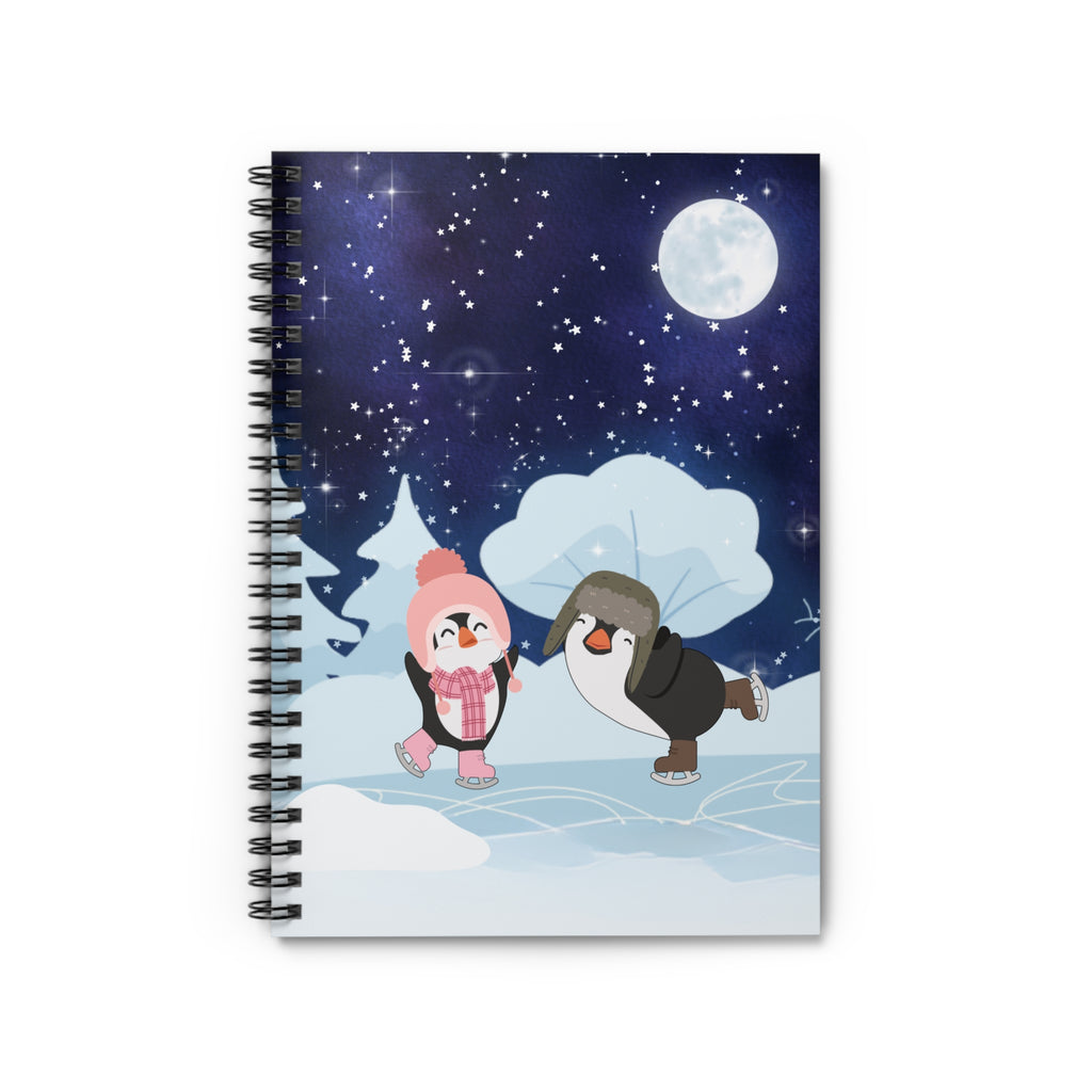 Winter Penguin Notebook - Ruled Line