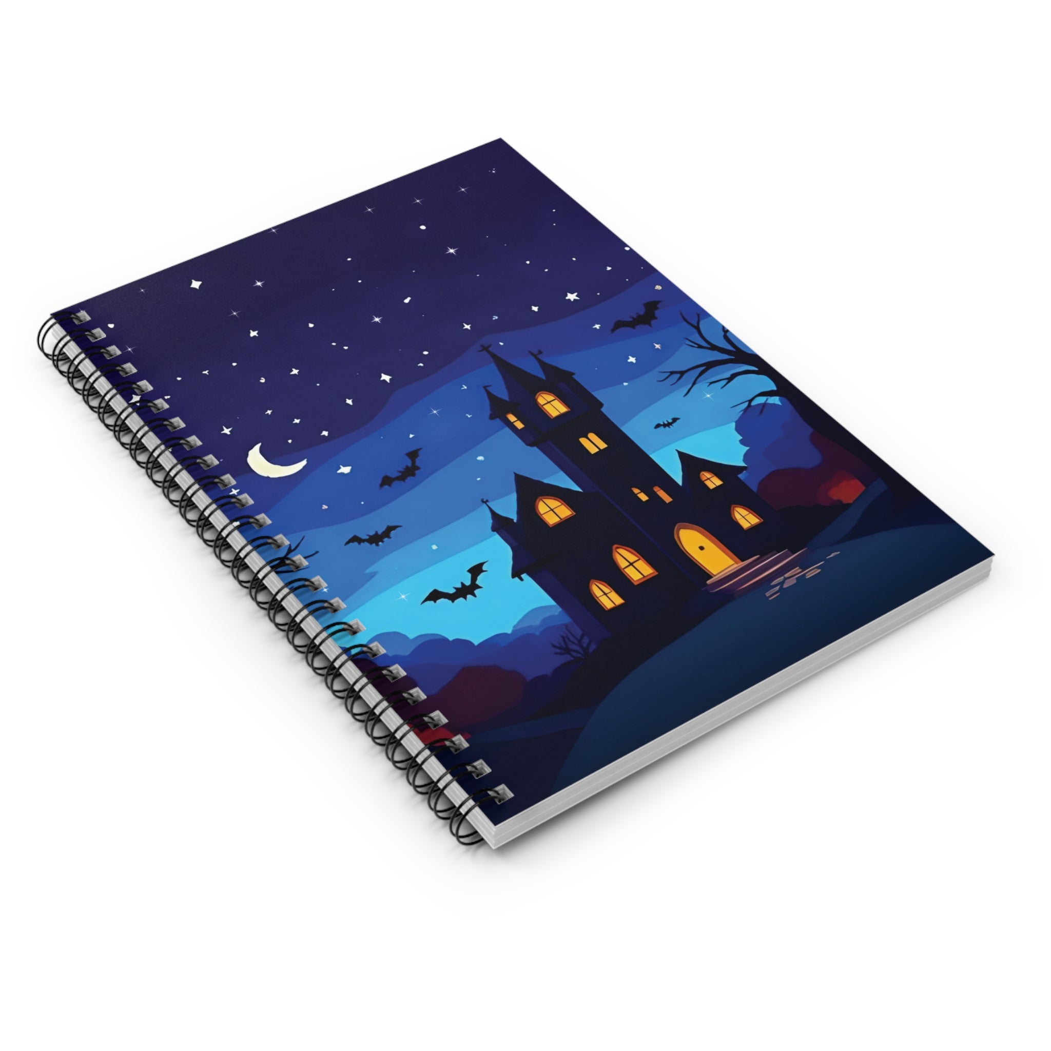 Spiral Notebook - Haunted Castle Under the Stars
