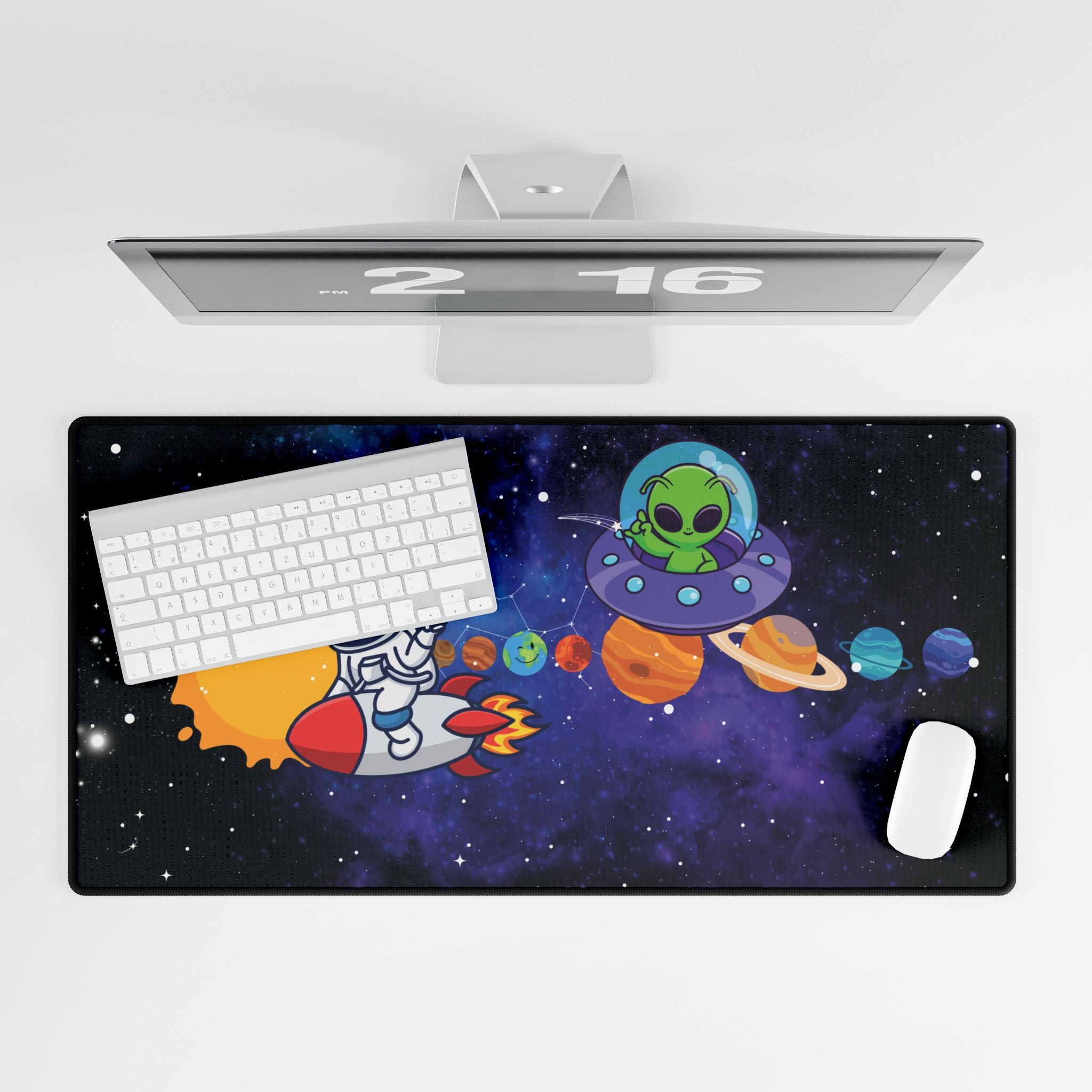 Desk Mats - Astronaut & Alien Space Adventure Solar System