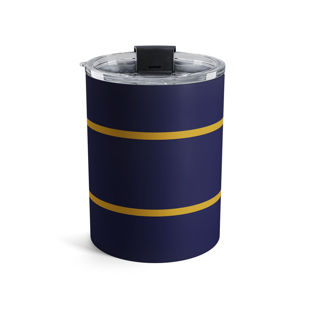 Tumbler 10oz, Navy Blue and Gold Standard Design, Drinkware, Coffee Cup, Tea Mug, Office Gift, Kitchen Decor