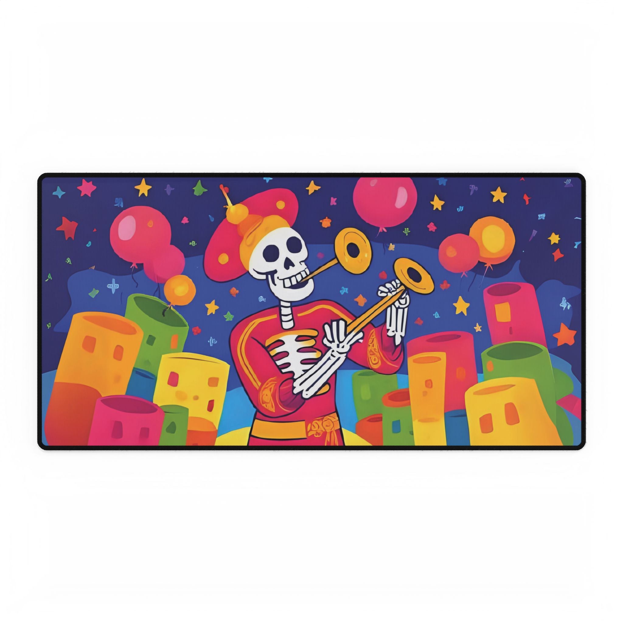 Skeleton Trumpet Desk Mat