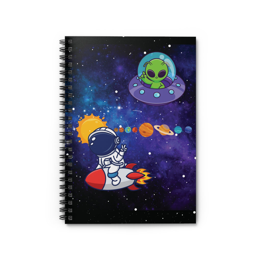 Notebook - Astronaut & Alien Space Adventure Solar System
