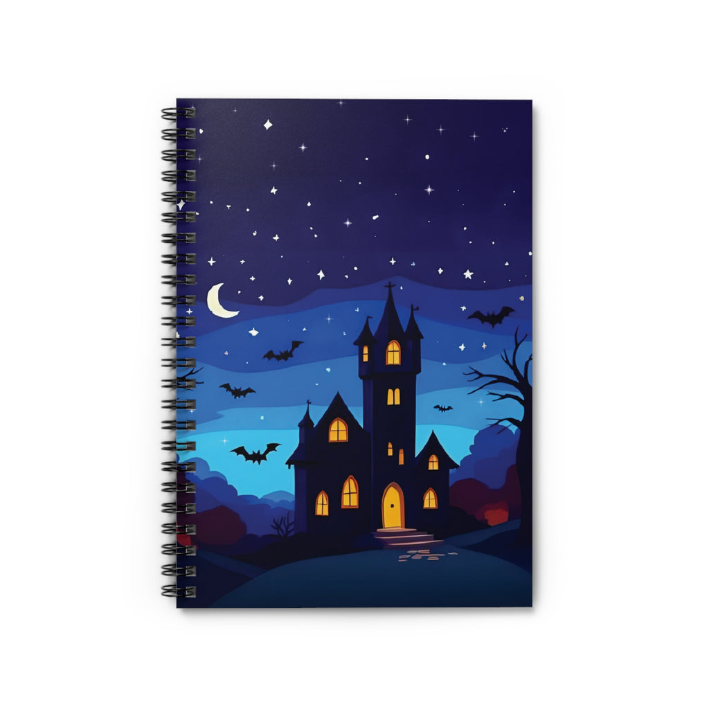 Spiral Notebook - Haunted Castle Under the Stars