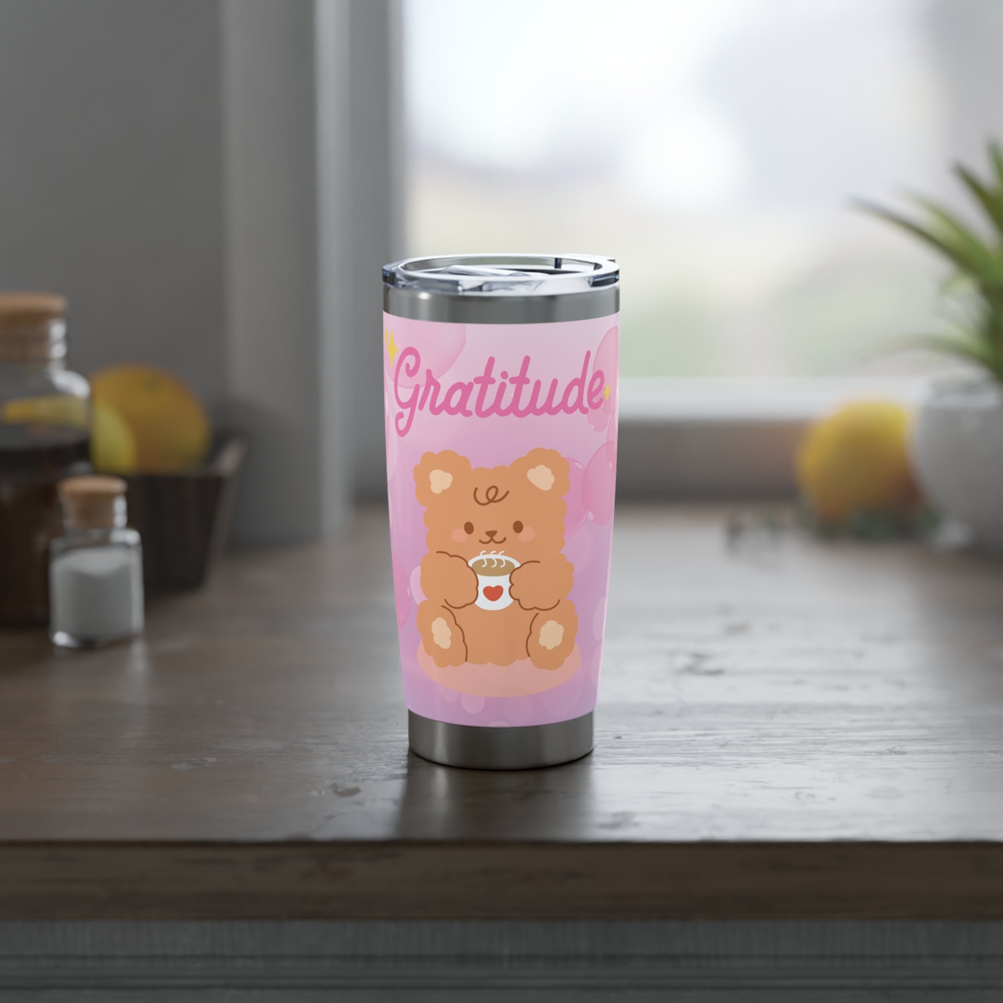 Gratitude Bear Tumbler - 20oz Drinkware