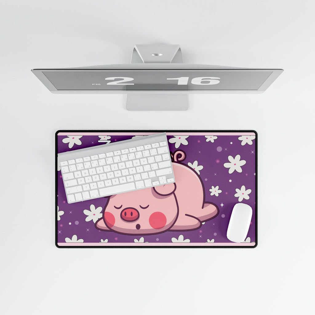 Desk Mats, Sweet Dreams Piggy - Cute Animal Lover Office Decor, Cozy Desk Pad, Work from Home Essential, Pig Lover Gift, Farmhouse Mouse Pad