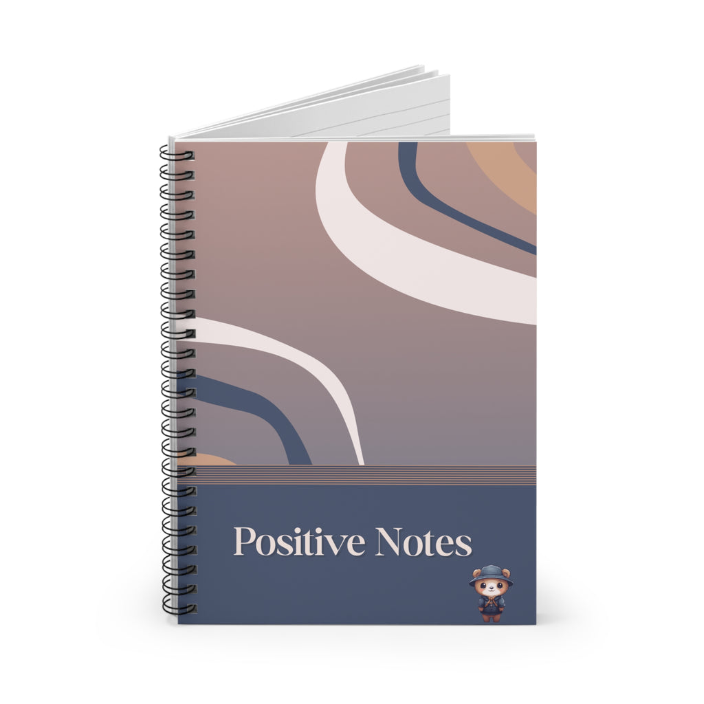 Spiral Notebook - Ruled Line, Positive Vibes Daily Journal