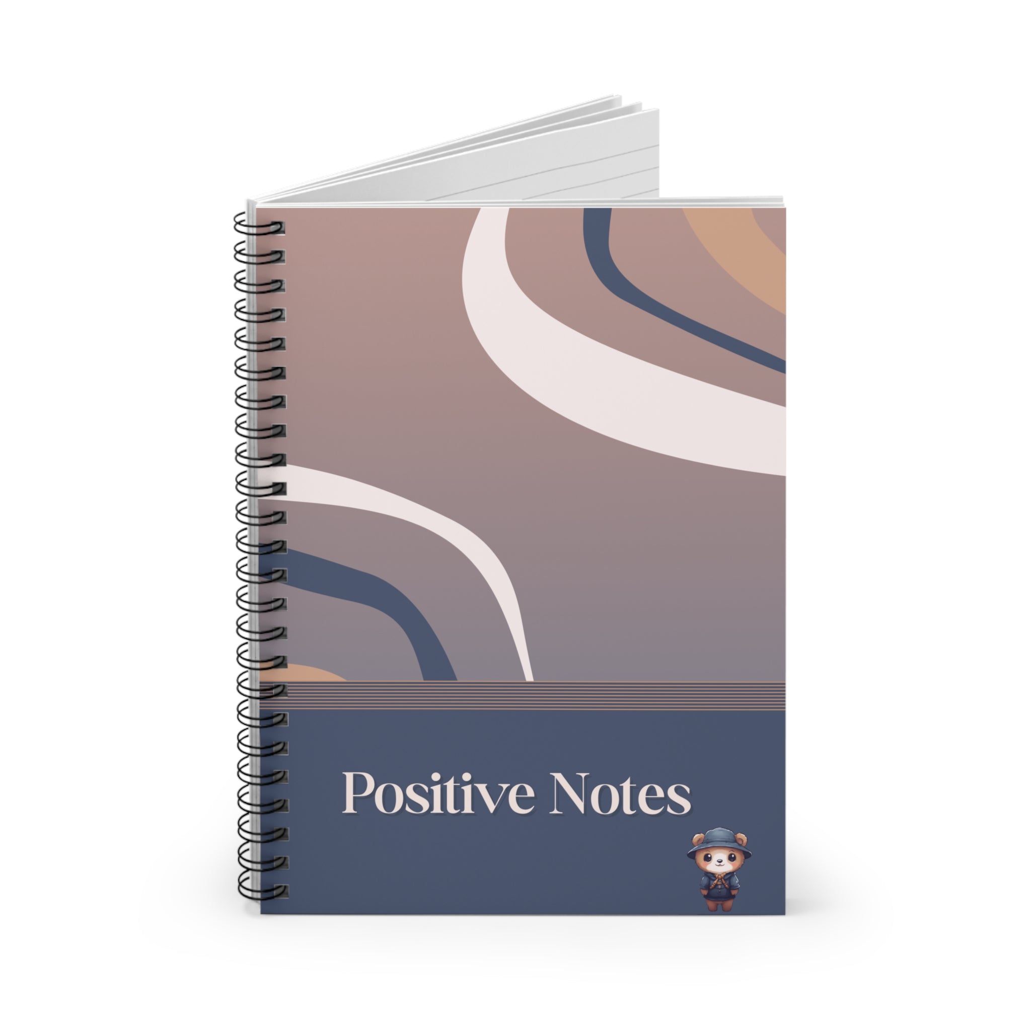 Spiral Notebook - Ruled Line, Positive Vibes Daily Journal