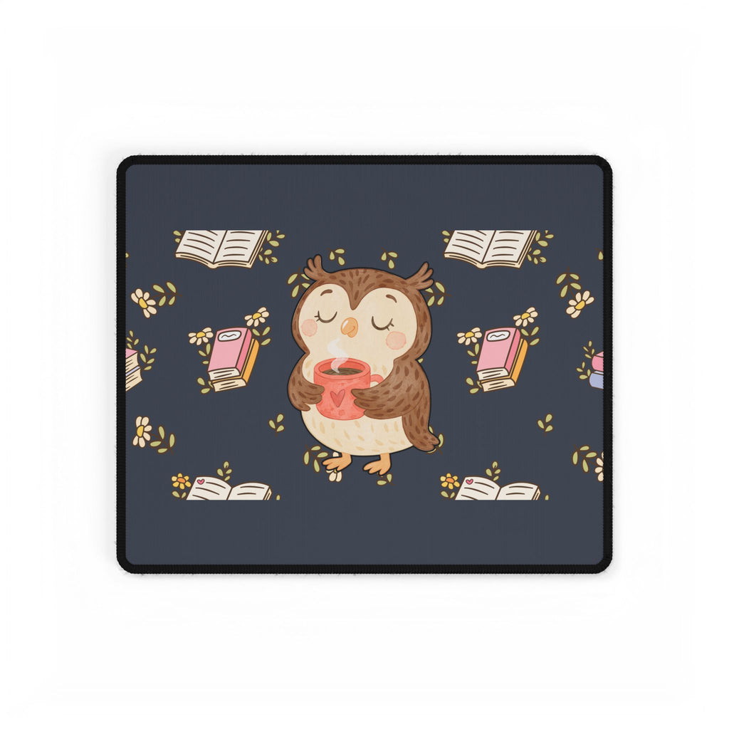 Desk Mat - Owl’s🦉 Coffee & Books Cozy Desk Pad
