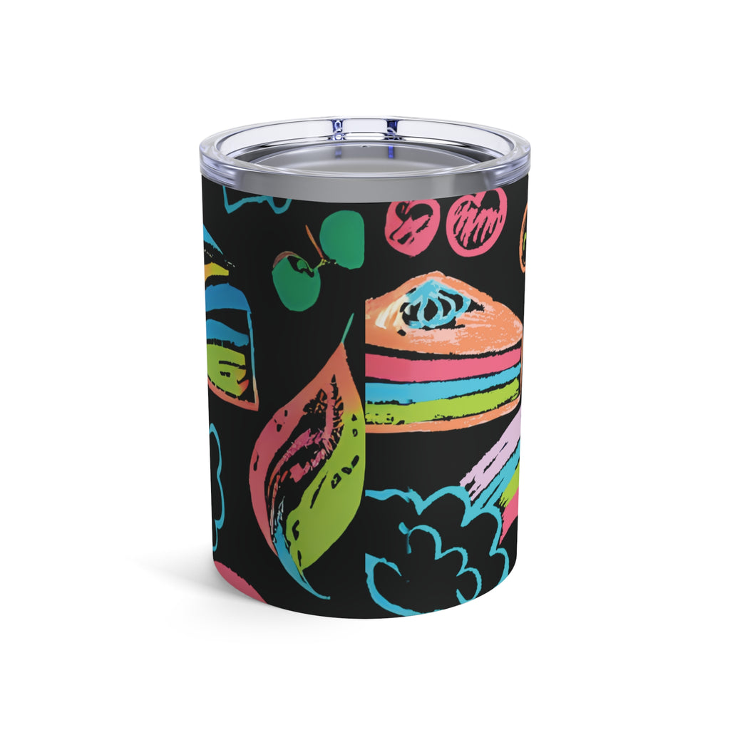 Tumbler 10oz Neon Dreams Rainbow Unicorns Cake Magic Clouds