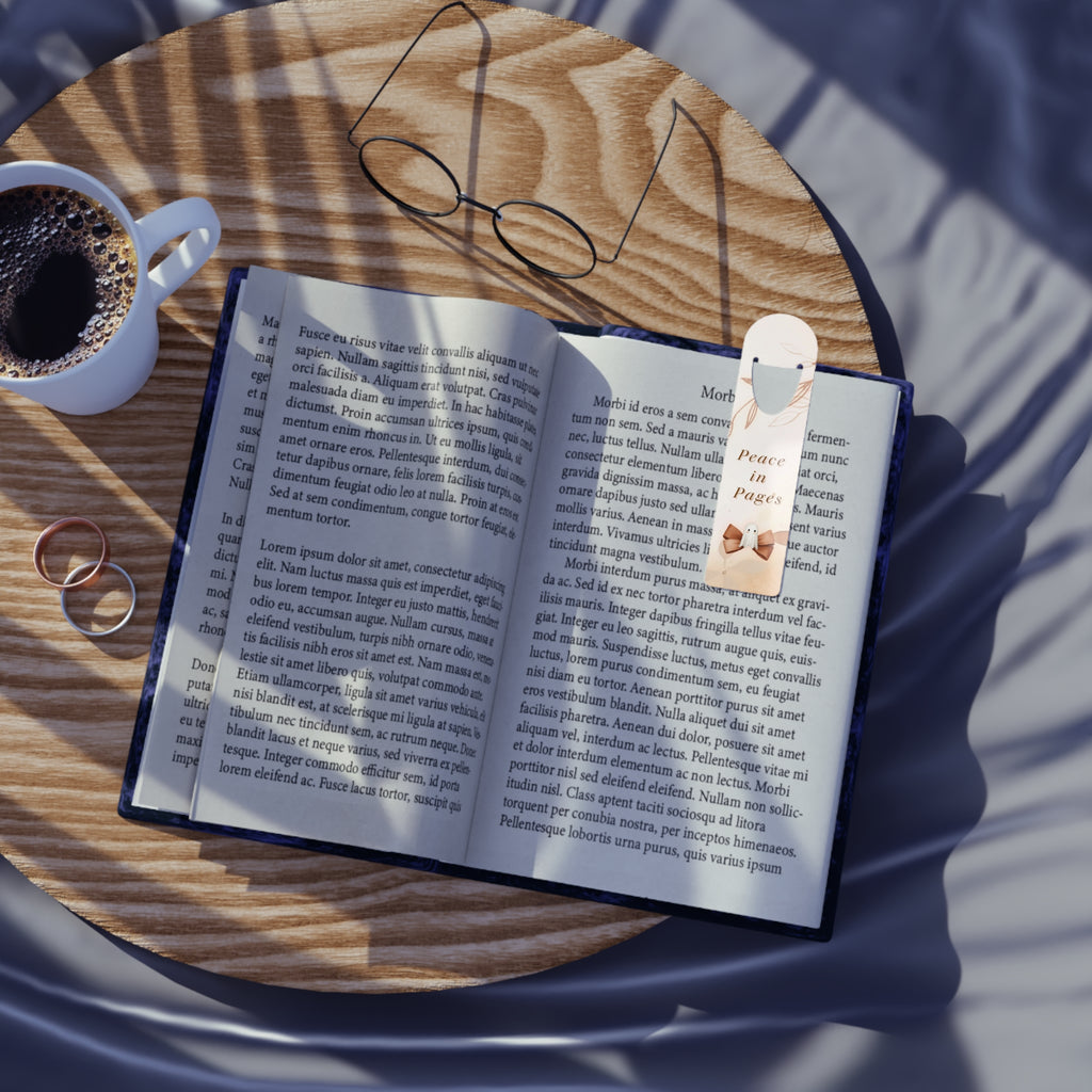 Bookmark, Peace in pages, autumn ghost.