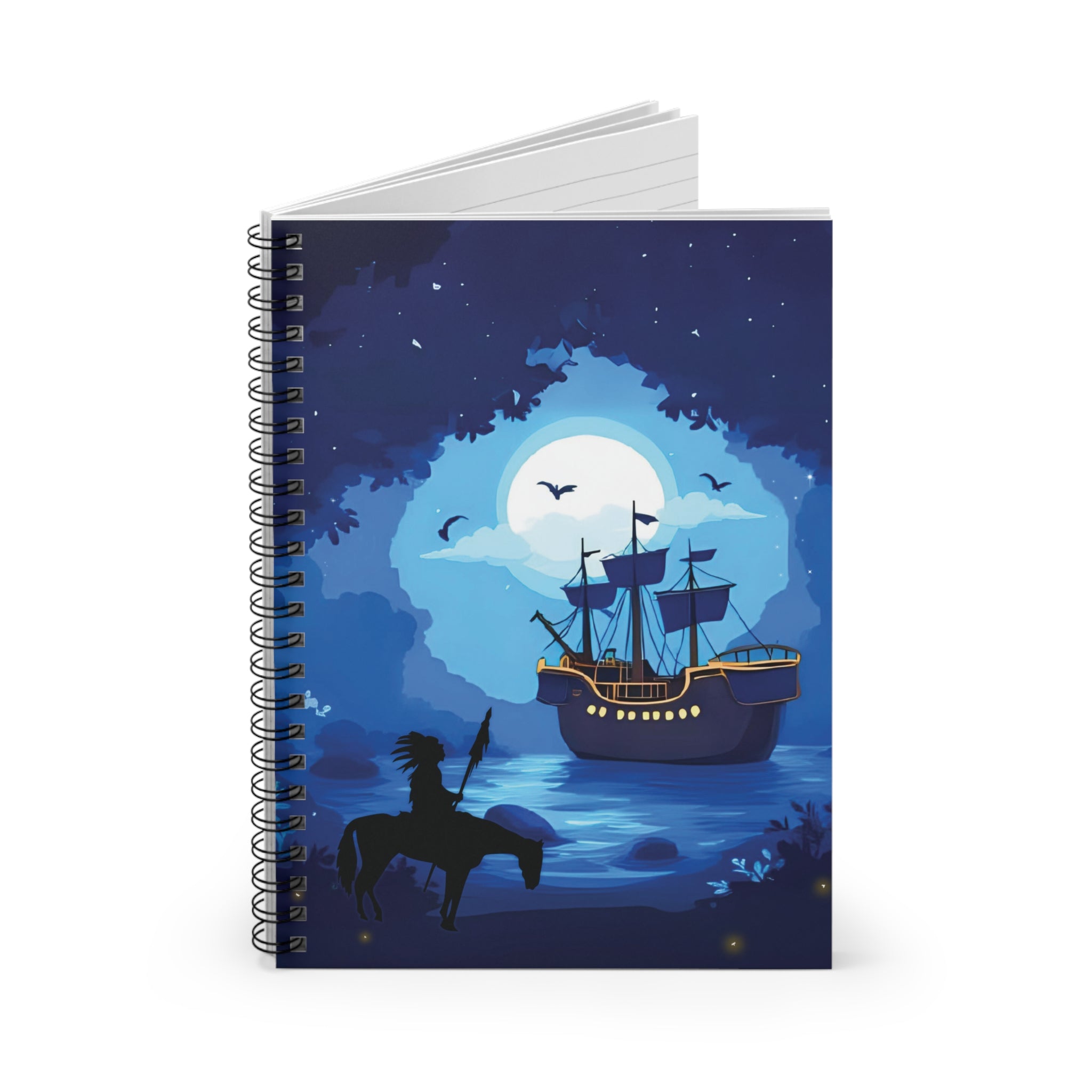 Spiral Notebook - Moonlit Voyage