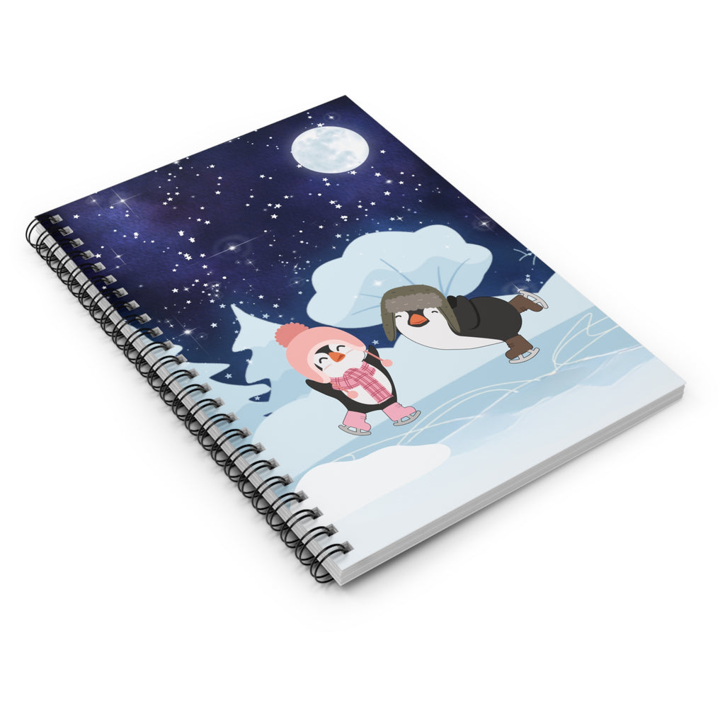 Winter Penguin Notebook - Ruled Line