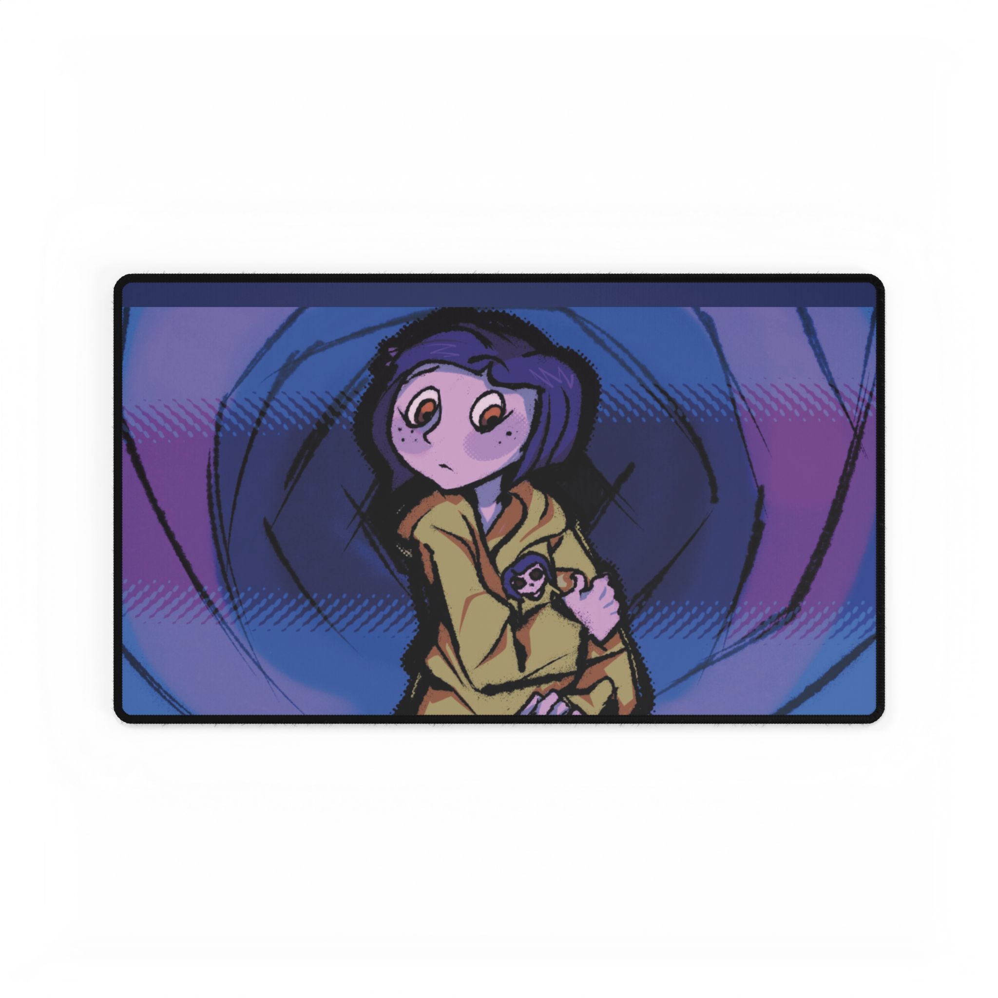 Desk Mats, Coraline Inspired Hand Drawn Design, Unique Desk Pad, Office Decor, Mouse Pad, Desk Accessories