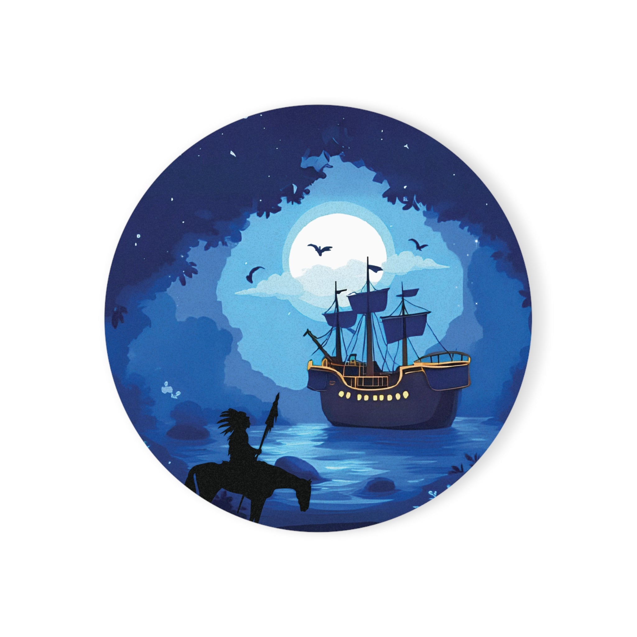 Coaster Set Moonlit Voyage