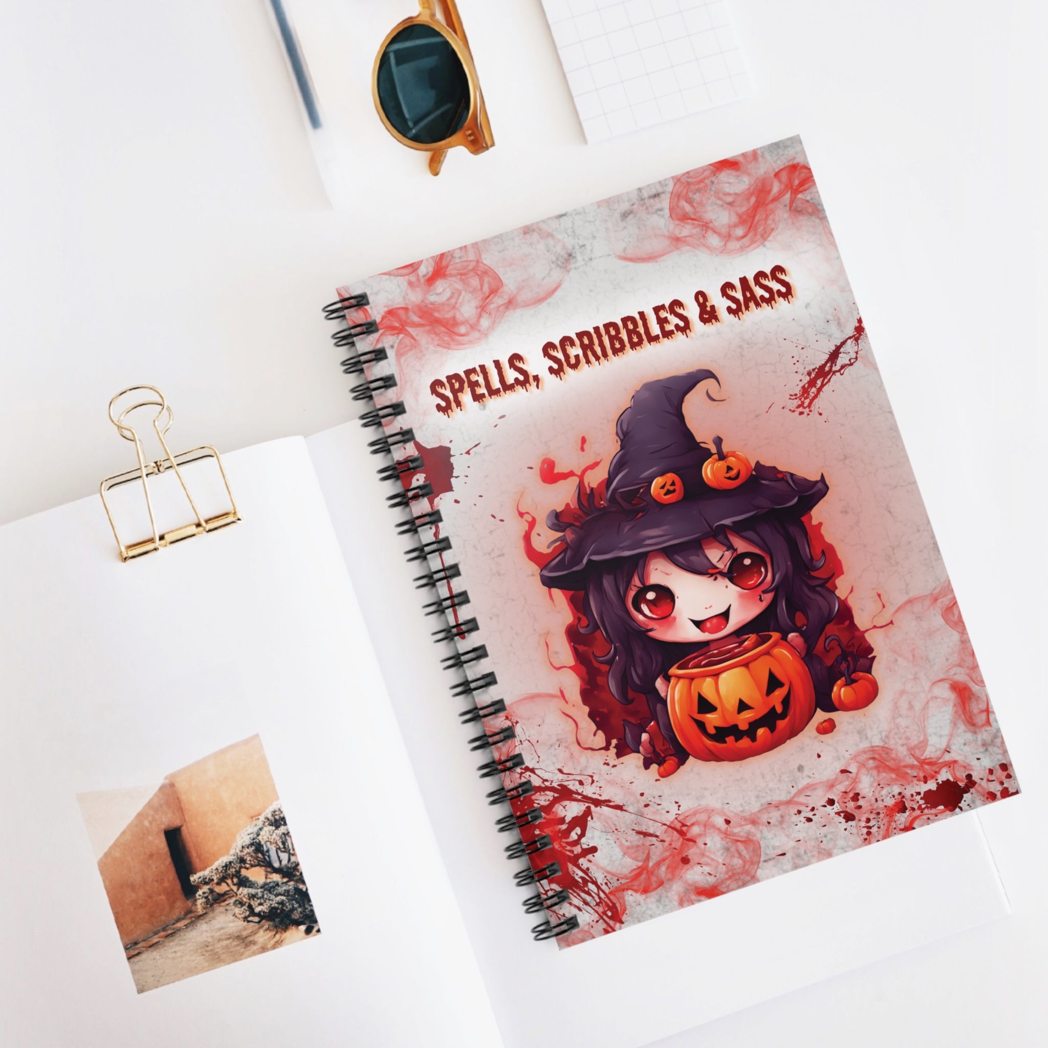 Spiral Notebook - Spells, Scribbles & Sass, Spell Book Journal