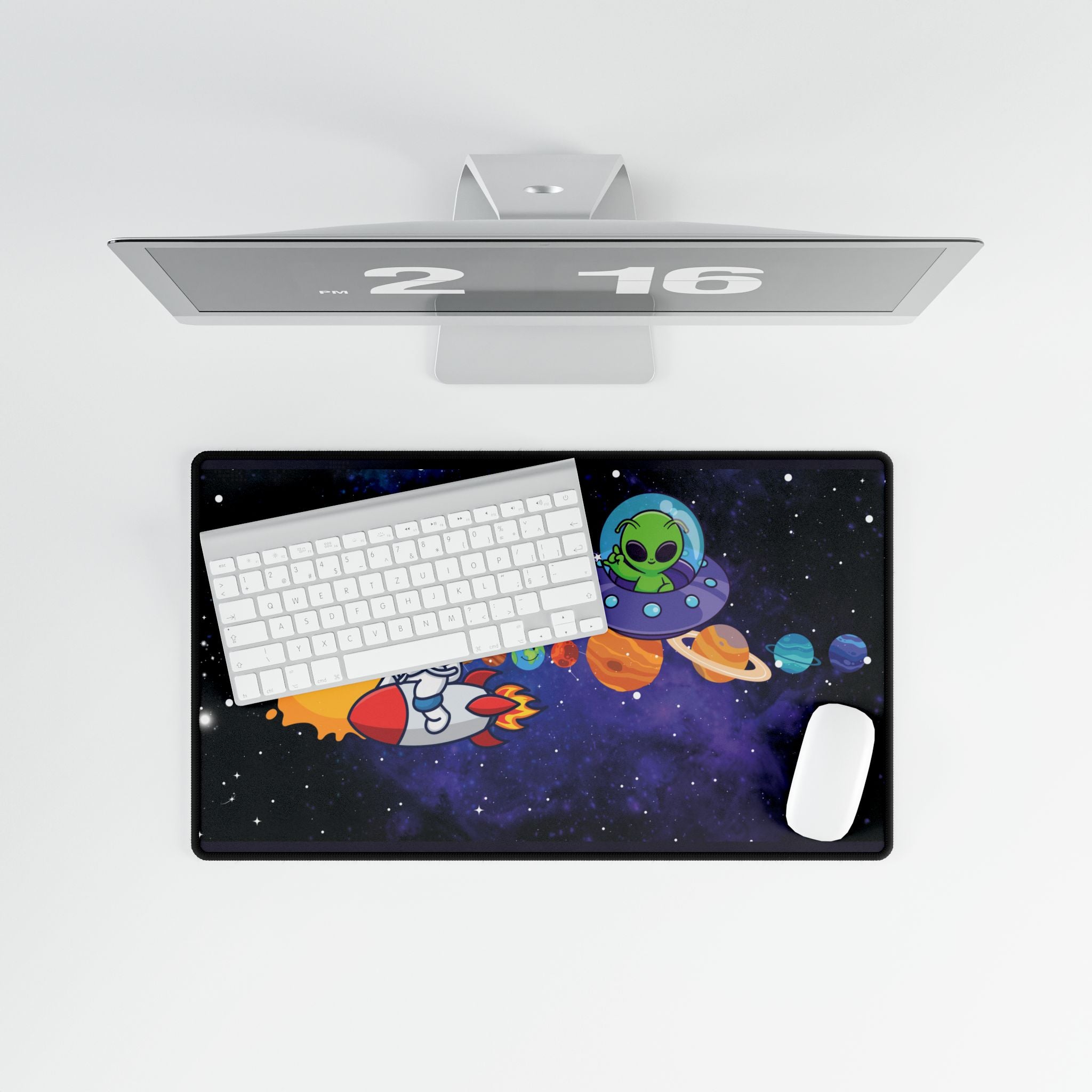 Desk Mats - Astronaut & Alien Space Adventure Solar System