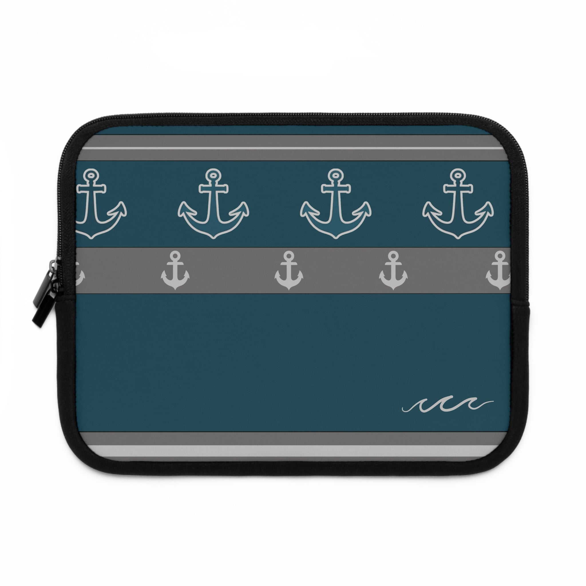 Anchor Laptop Sleeve, Nautical Tech Cover, Protective Computer Case, Coastal Theme Tablet Pouch, Sailor Gift, Ocean Lover Accessories