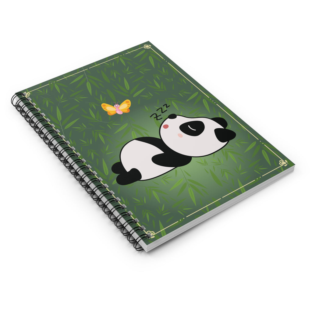Notebook - Cute Panda Bamboo Forest Ruled Line Spiral Notebook