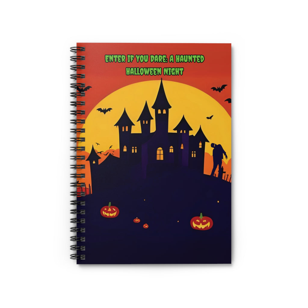 Spiral Notebook - Haunted Halloween Night Ruled Line