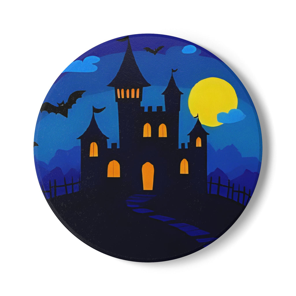 Ceramic Coaster - Spooky Haunted Castle Halloween Night